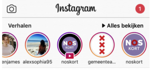 Stories op instagram