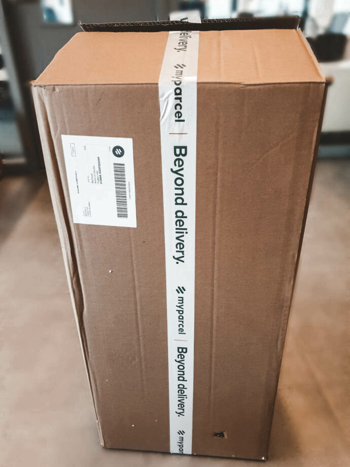 schade aan pakket label