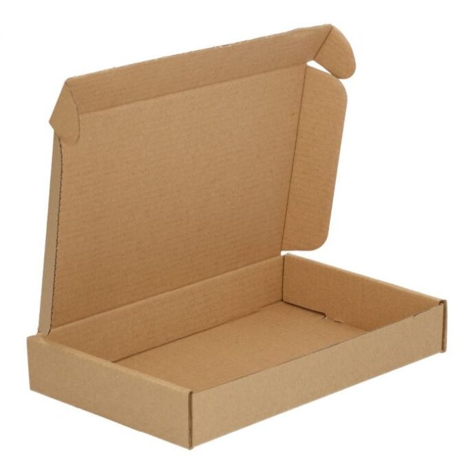 Bruine brievenbusdoos A6 180x115x28 bovenklep open