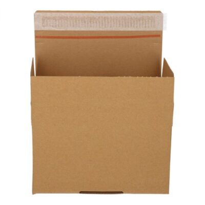 Autolock verzenddoos bruin 213x153x109 klep open voorkant