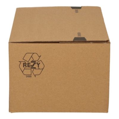 Autolock verzenddoos bruin 213x153x109 zijkant