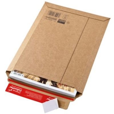 Kartonnen envelop bruin 185x270 plak en scheurstrip