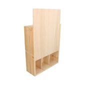 Houten wijnkist voor 3 flessen
