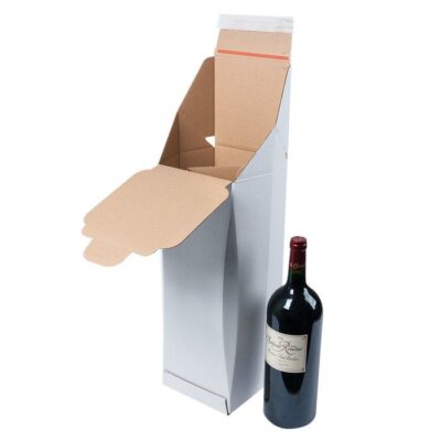 Afbeelding voor Verzenddoos voor 1 wijnfles – staand