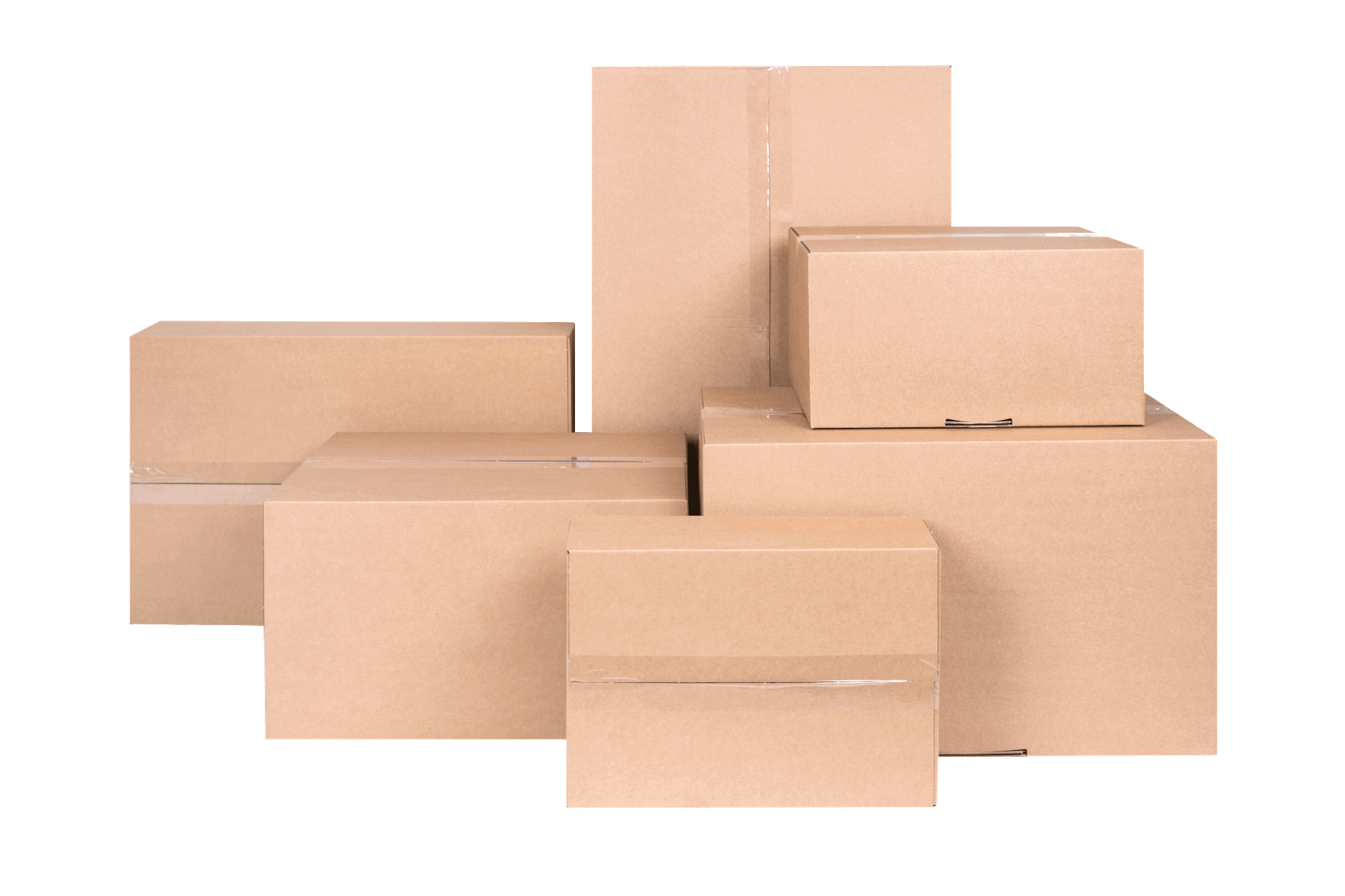 enkel dubbel dozen bruin verschillende formaten